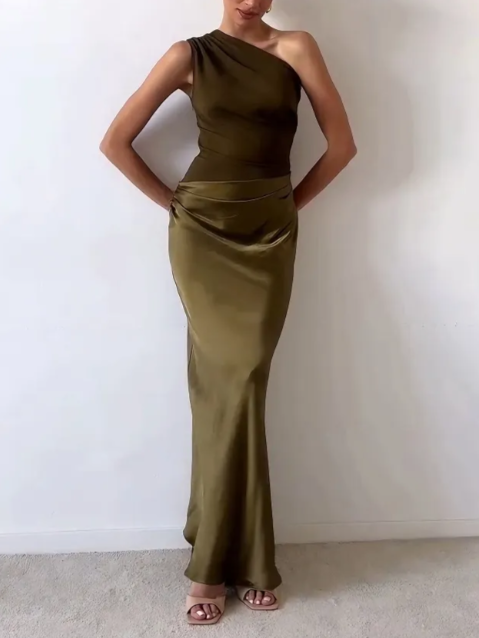 Vestido Largo Plisado - Coleccion 2025