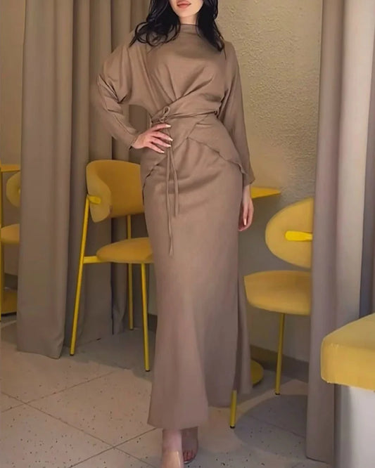 Conjunto top + pantalon con cordon - Coleccion 2025