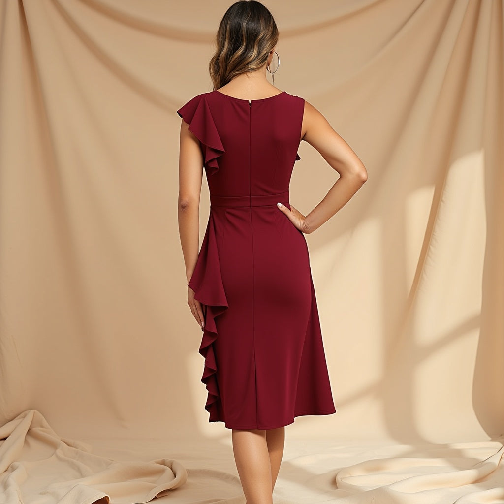 Vestido Veronica Elegante con Volantes - Coleccion 2025